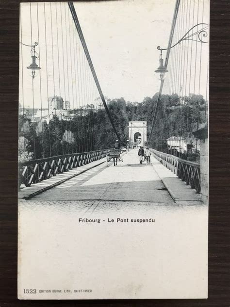 FRIBOURG Le Pont suspendu animée 1905 Kaufen auf Ricardo