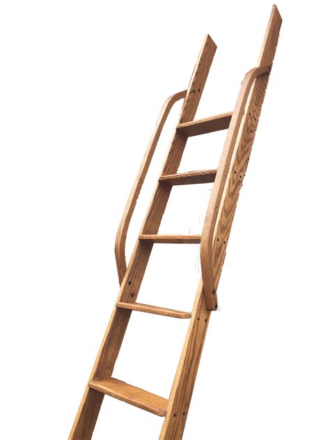 A Wooden Ladder Is Shown Against A White Background