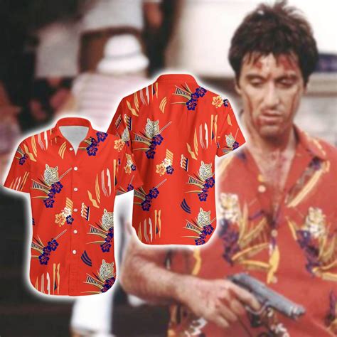 tony montana scarface hawaiian shirt scarface summer hawaiian etsy