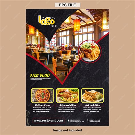 Premium Vector Restaurant Fast Food Flyer Template Eps Format