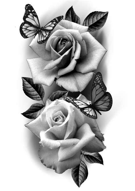 Rose And Butterfly Tattoo Rose Flower Tattoos Butterfly Tattoo