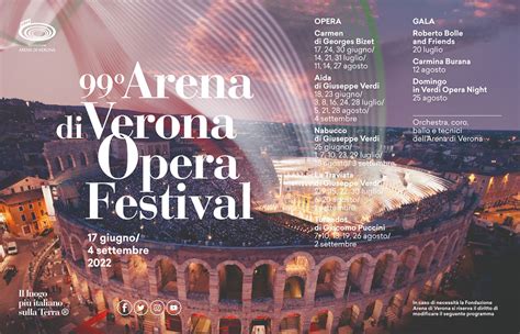 Arena Arena Di Verona Annuncia Il 99 Opera Festival 2022 Date