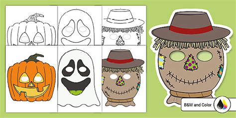 Printable Halloween Mask Arts Crafts Twinkl Usa