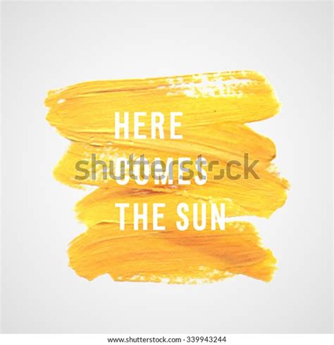 Motivation Poster Here Comes Sun Vector Stock Vector Royalty Free