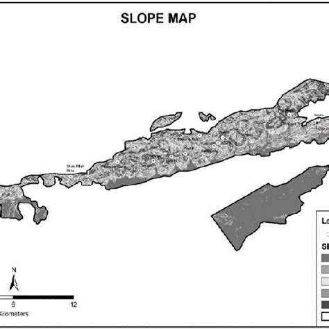 Slope Map Of Margalla Hills National Park Pakistan Showing Location Of