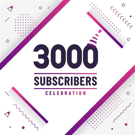 Thank You 3000 Subscribers 3K Subscribers Celebration Modern Colorful