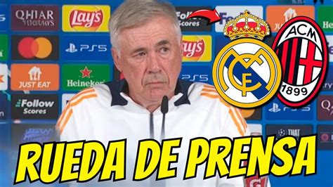 CARLO ANCELOTTI Rueda De Prensa COMPLETA PREVIA Al REAL MADRID AC