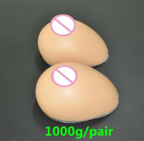 1000g Pair D Cup Tan Realistic Silicone Breast Forms Dark Artificial