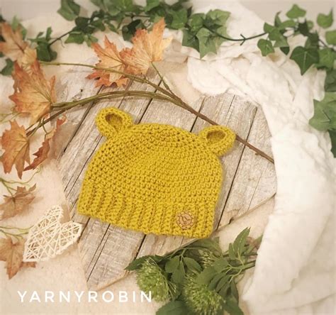 Baby Bear Beanie Crochet Bear Hat Pattern Baby Hat Crochet Etsy