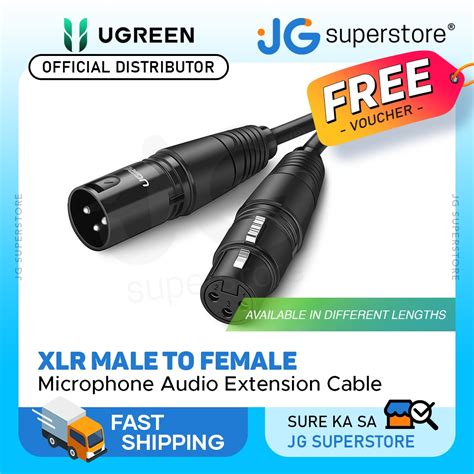 Ugreen Xlr Male To Female Pin Microphone Audio Extension Cable