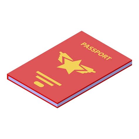 Premium Vector International Passport Icon Isometric Of International