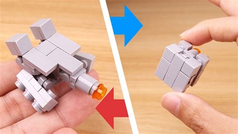 How To Build Lego Brick Micro Cube Type Cannon Tank Transformer Mech