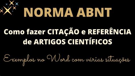 Como Fazer Referencia Artigo Cientifico Abnt Design Talk