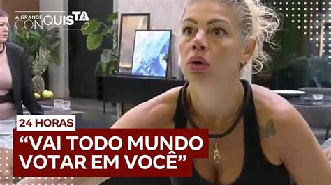 Cátia diz para Dona Geni parar de choramingar e se posicionar no jogo