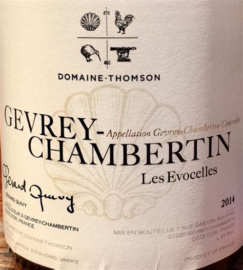 2014 Domaine Thomson Gevrey Chambertin Les Evocelles France Burgundy