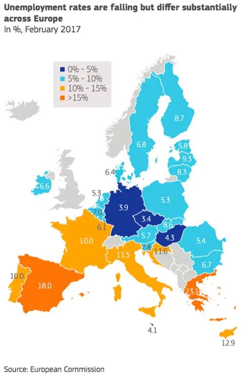 Average Unemployment Rate In European Union Vivid Maps