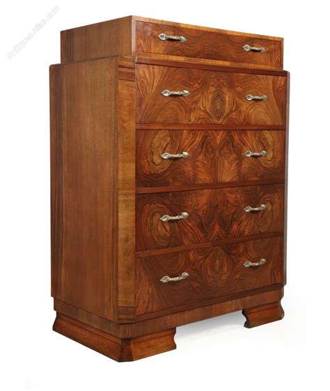 Art Deco Walnut Chest Of Drawers C Antiques Atlas