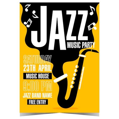 Premium Vector Jazz Music Party Poster Or Banner For Music Festival