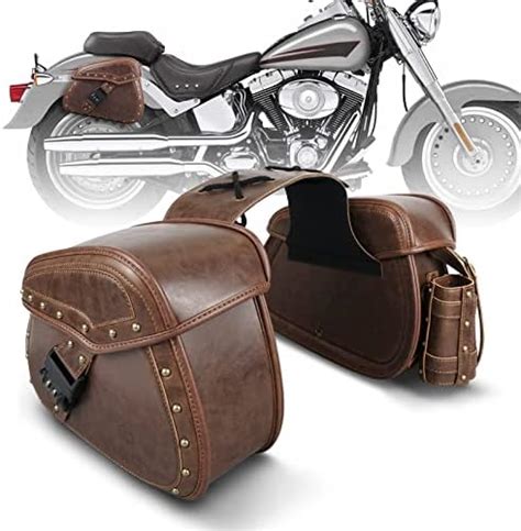 Amazon Nicecnc Motorcycle Saddle Bags Pu Leather Motorcycle