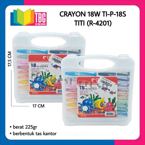 Jual 1 SET CRAYON 18W TI P 18S TITI KRAYON ALAT MEWARNAI ISI 18 WARNA