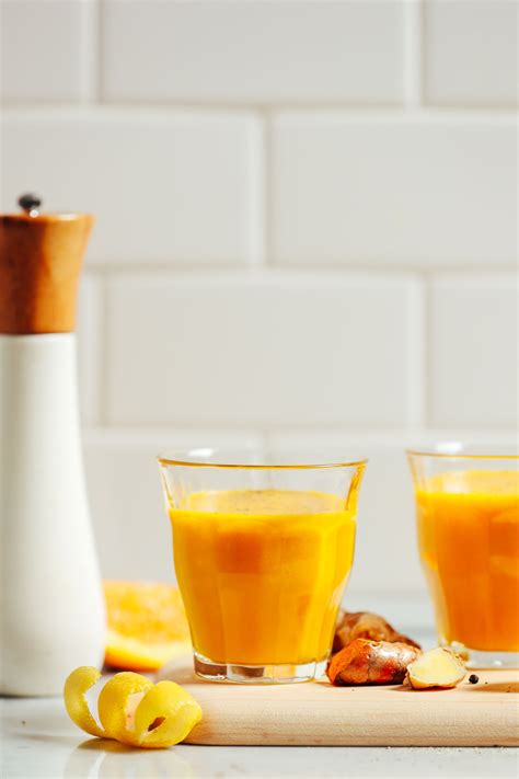 Lemon Ginger Turmeric Wellness Shots Minimalist Baker Recipes