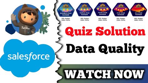 Data Quality Salesforce Trailhead Quiz Solution Youtube