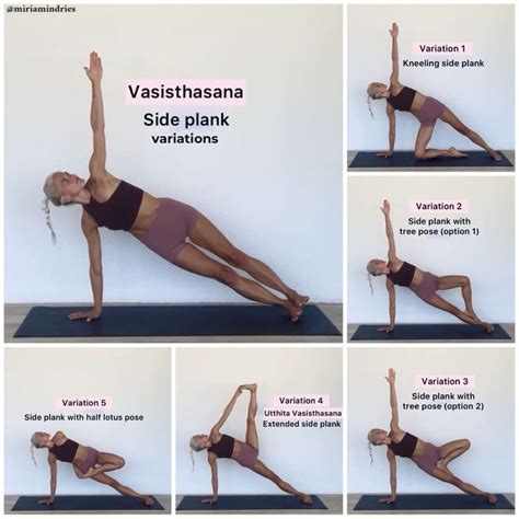 Yoga Side Plank Variations In 2024 Side Plank Yoga Vinyasa Yoga