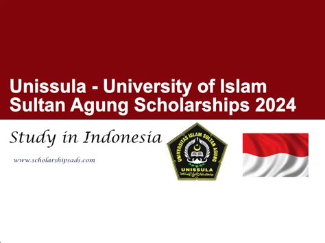 Unissula University Of Islam Sultan Agung Scholarships In Indonesia