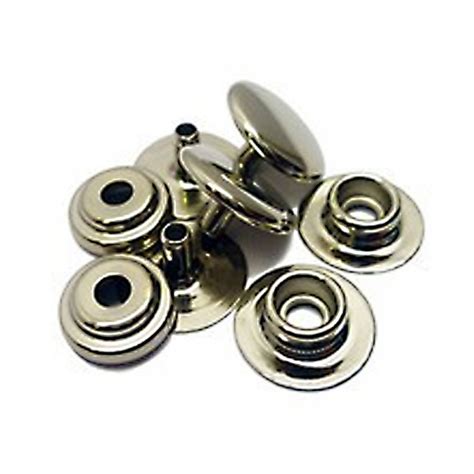 Brass Snaps with Nickel Plating - Individual Parts