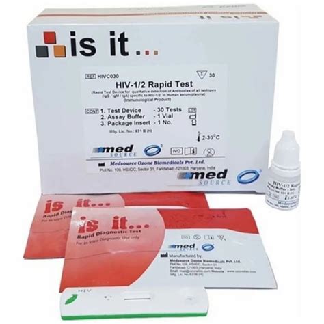 Medsource Ozone Hiv 12 Rapid Test Kit At Rs 900 In Jaipur Id