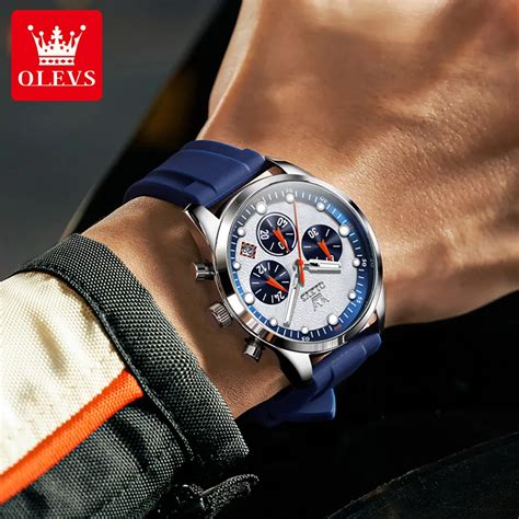 Olevs Chronograph Quartz Mens Sports Watch Olevs Watches