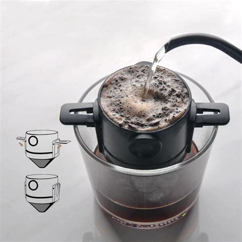 Herbruikbare Drip Koffie Filter Rvs 1 4 Cups Papie Grandado