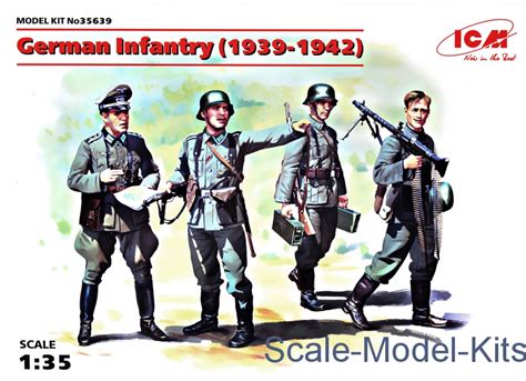 WWII German Infantry 1939 1942 ICM Plastic Scale Model Kit In 1 35