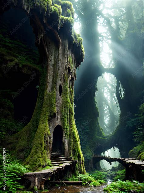 Descubre la Puerta Mística al Bosque Encantado una Obra de Arte que te