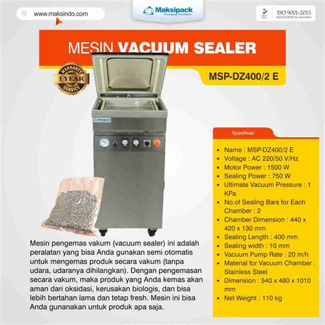 Daftar Harga Mesin Vacuum Sealer Pengemas Vakum Maksindo 2021