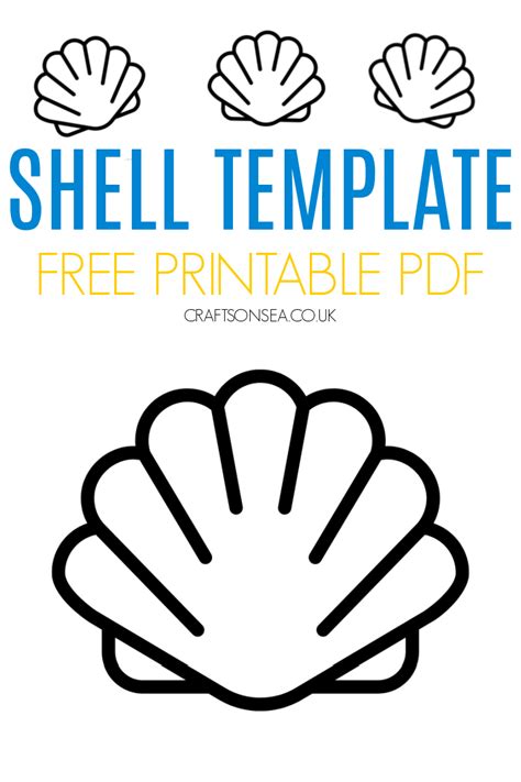 Seashell Template Free Printable Pdf Crafts On Sea