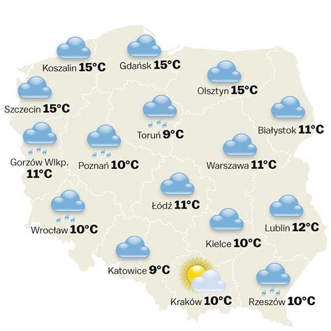 Pogoda Na Dzi Poniedzia Ek Wrze Nia R W Ca Ej Polsce Popada