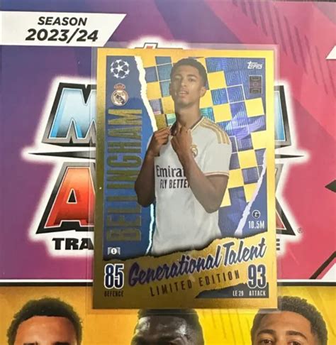 JUDE BELLINGHAM TALENT Limited Edition LE 29 Match Attax 2023 2024