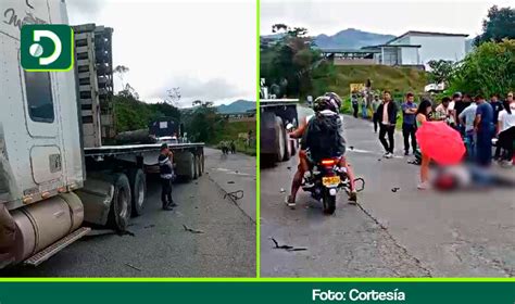 Motociclista murió en grave accidente que involucra a un tractocamión