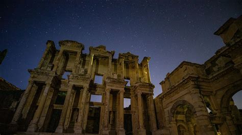 Ephesus Ancient City at night Anadolu Ajansı