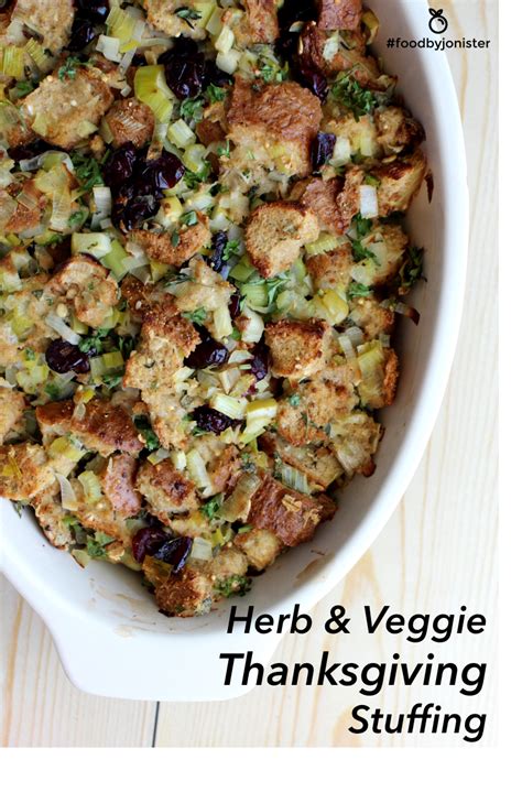 Thanksgiving Herb Stuffing Foodbyjonister Recipe Herb Stuffing Recipes Perfect Side Dish