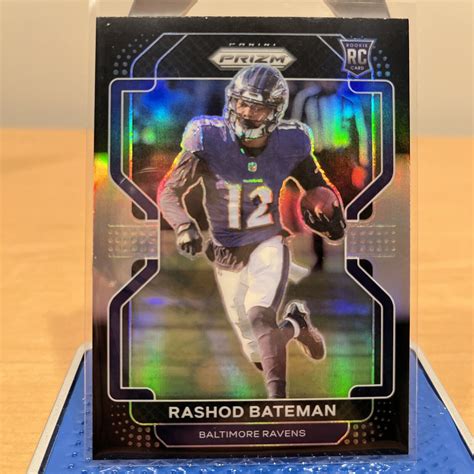 2021 PANINI CHRONICLES FOOTBALL RASHOD BATEMAN PRIZM BLACK ROOKIE PB