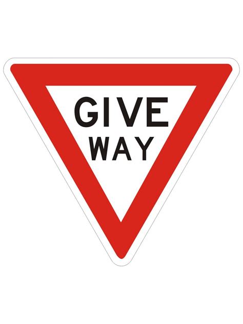 Give Way Sign Regulatory Buy Now Discount Safety Signs Australia