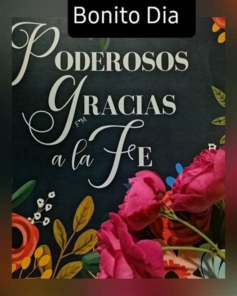 A Book Cover With Flowers On It And The Words Poderrosos Gracias Da Fe