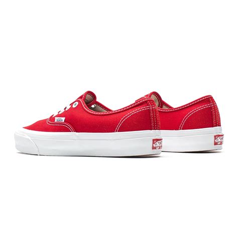 Vans Vault Og Authentic Lx Red And Sneakerbox