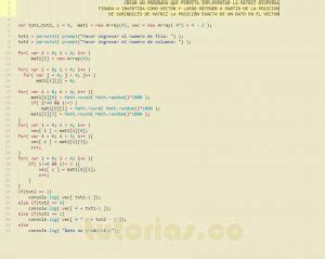 Arrays Javascript Matriz Dispersa Figura U Invertida En Vector