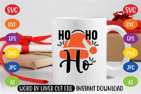 Ho Ho Ho Svg Cut File Graphic Objects ~ Creative Market