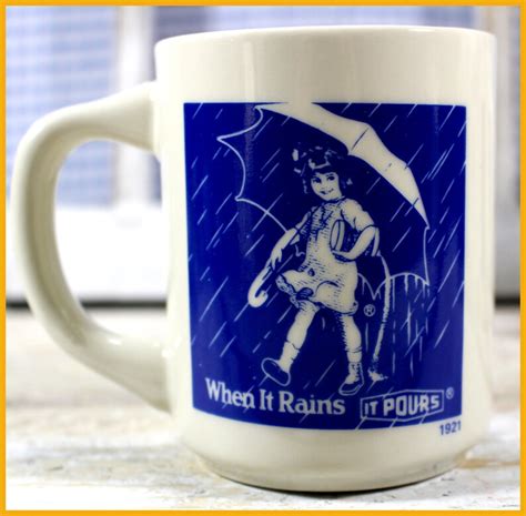 Morton Salt Logo Mugs When It Rains It Pours Young Girl Etsy