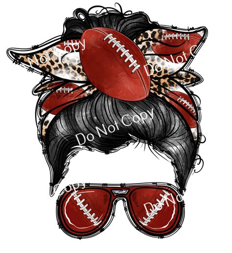 Colorsplash Ultra Transfers Football Mom Messy Bun