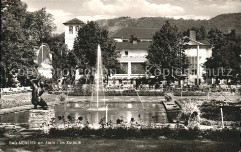 Bad Muenster Stein Ebernburg Kurpark Skulptur Fontaene Kurhaus Bad